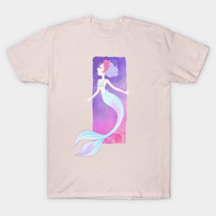 Mermaid Splash in Pearlescent Pinks T-Shirt